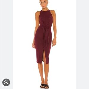 NBD Waist Tie Tank Dress in Red Size Small